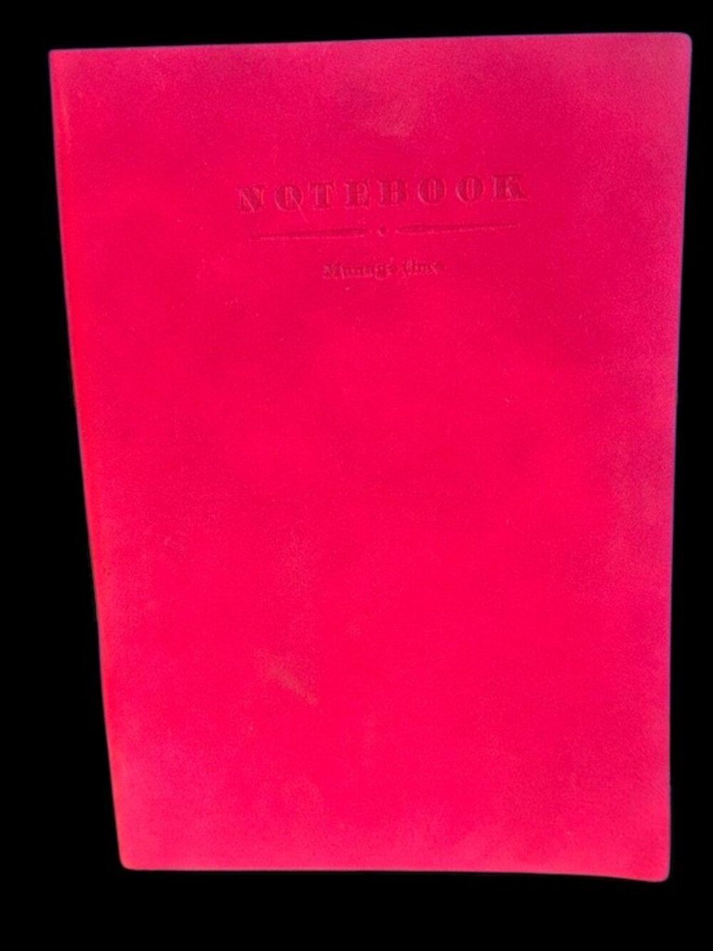 Red Notebook Journal with Embossed 'NOTEBOOK'